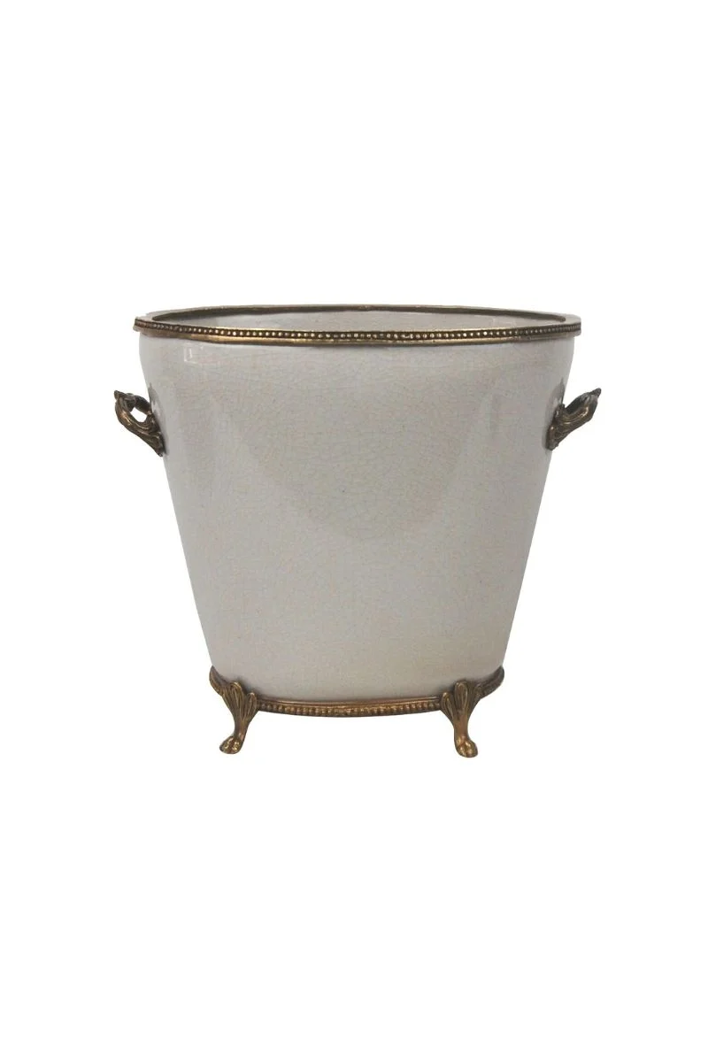 Porcelain Planter 9.5 x 8" Cream