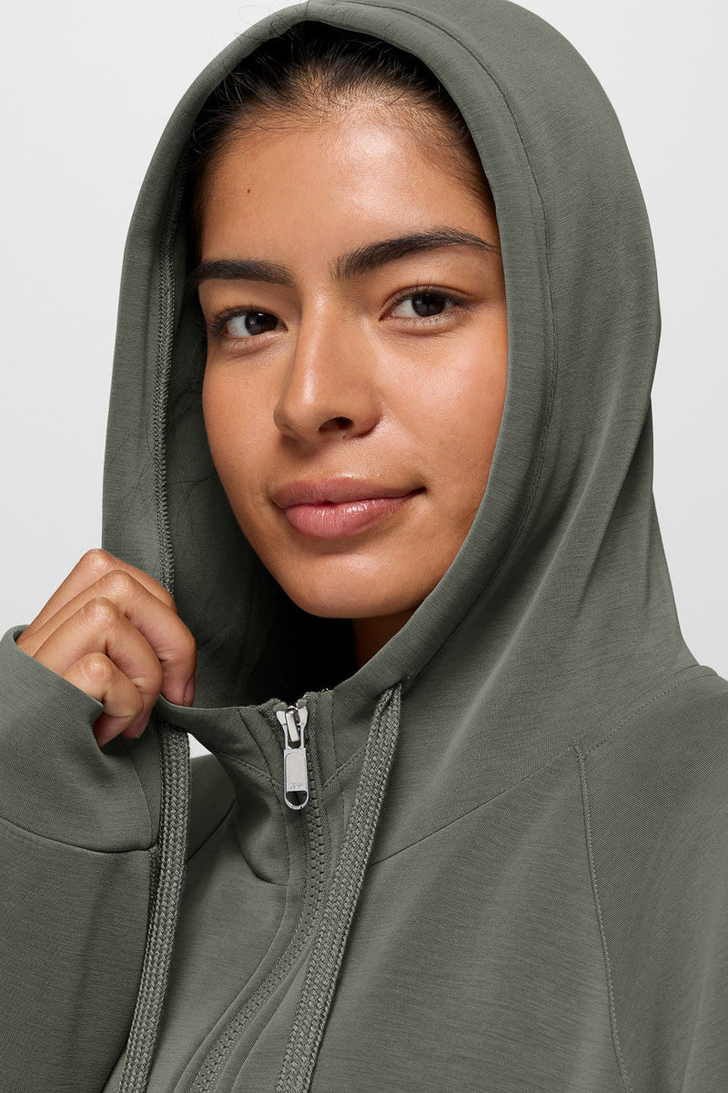 Woman's Shea Full Zip Hoodie Medium Thyme - Image 2