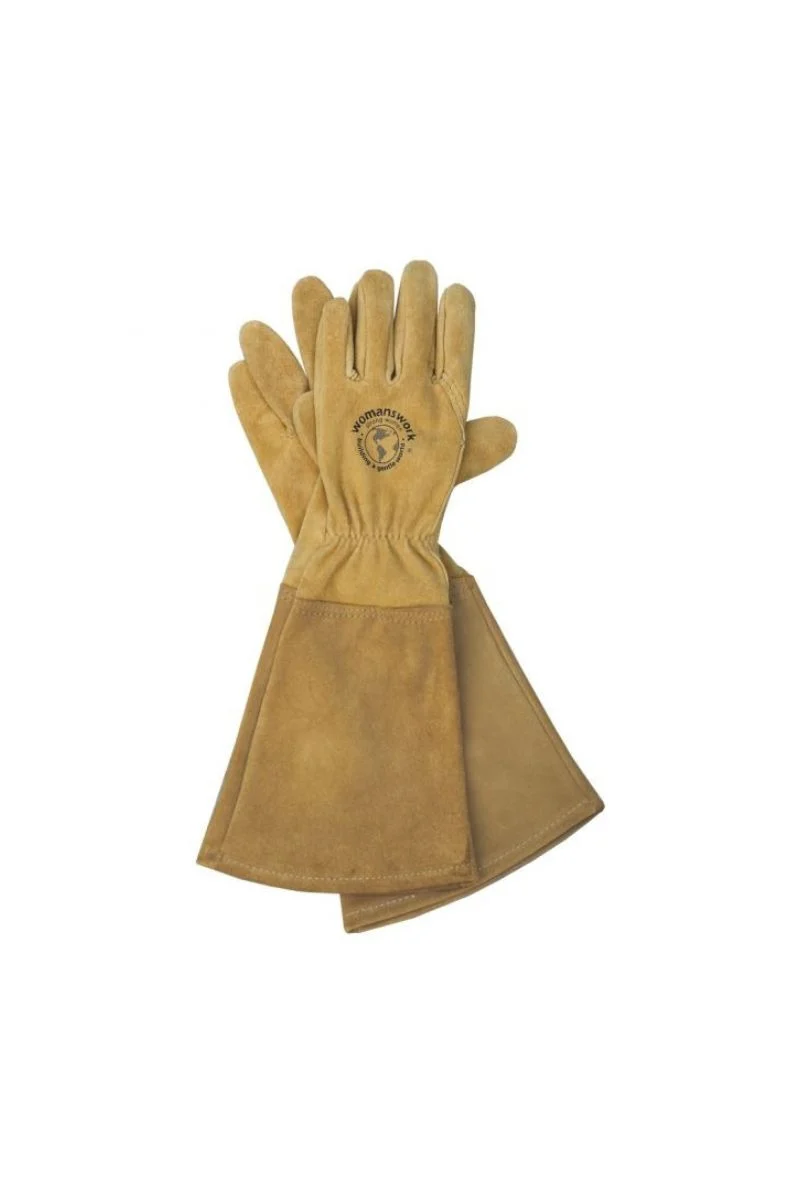 Womanswork All Leather Gauntlet Gloves Medium
