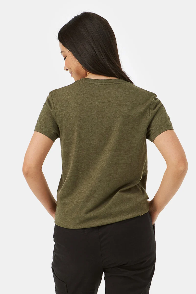 Women T-Shirt Plant Club Olive Night Green Heather Medium - Image 2