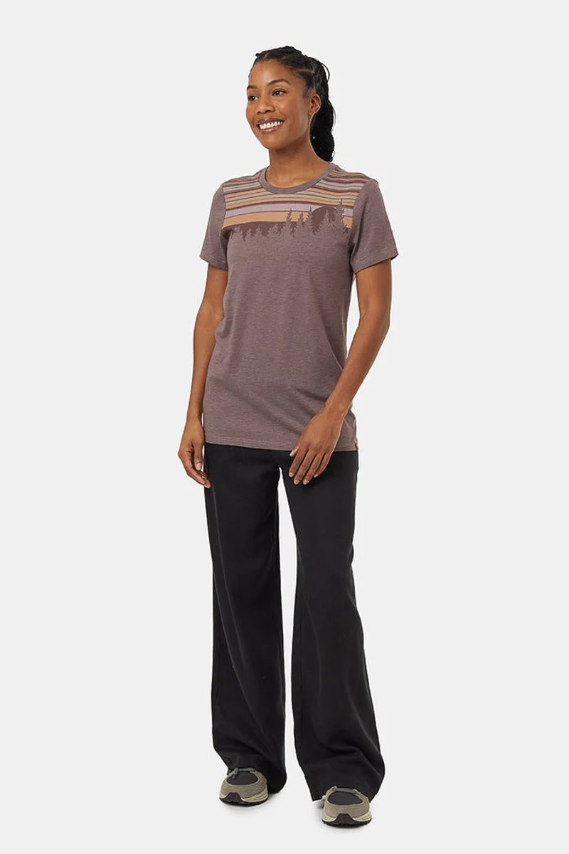 Women T-Shirt Retro Juniper Elkwood Heather/Deep Mahogany Medium - Image 2
