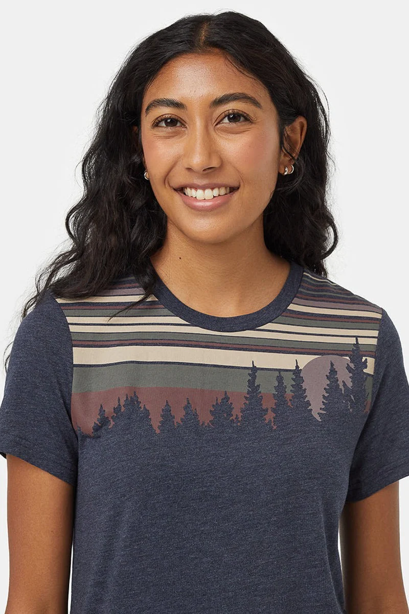 Women T-Shirt Retro Juniper Midnight Blue Heather/Mineral Small - Image 2