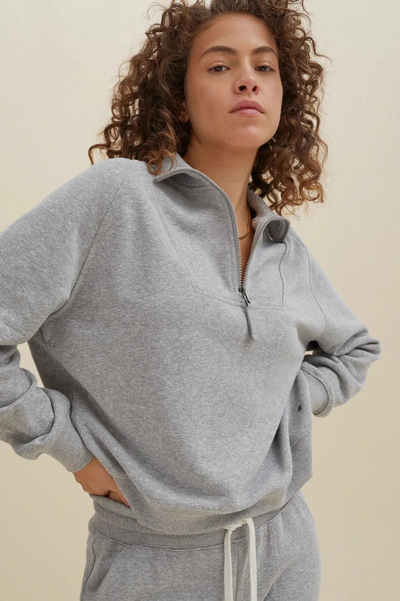 Women's Cozy Up Pullover Small Heather Grey - Image 2