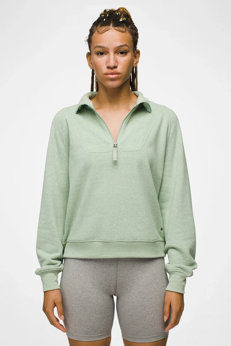 Women's Cozy Up Pullover Small Pale Aloe Heather - Image 3